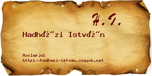 Hadházi István névjegykártya