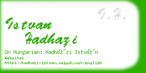 istvan hadhazi business card